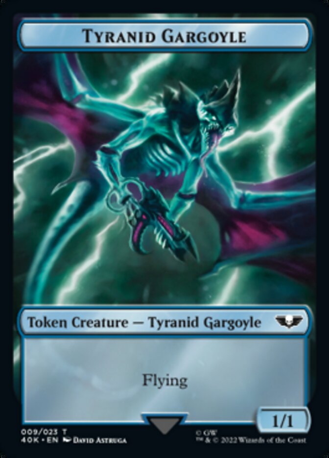 Tyranid (017) // Tyranid Gargoyle Double-Sided Token (Surge Foil) [Warhammer 40,000 Tokens] | Total Play