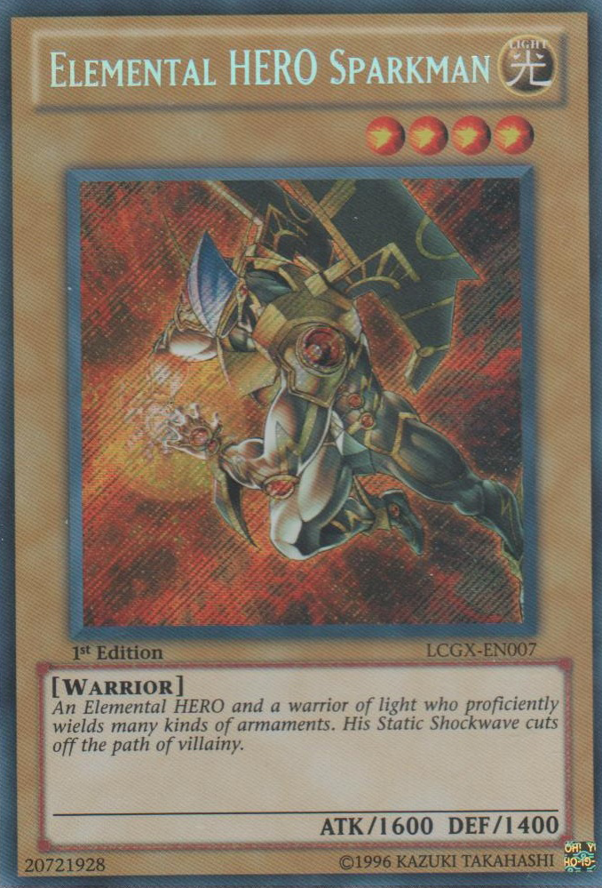 Elemental HERO Sparkman (Alternate Art) [LCGX-EN007] Secret Rare | Total Play