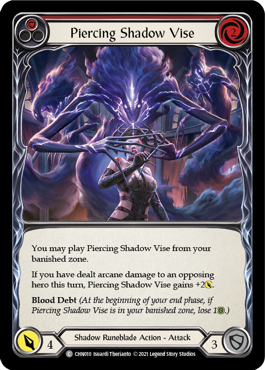 Piercing Shadow Vise (Red) [CHN010] (Monarch Chane Blitz Deck) | Total Play