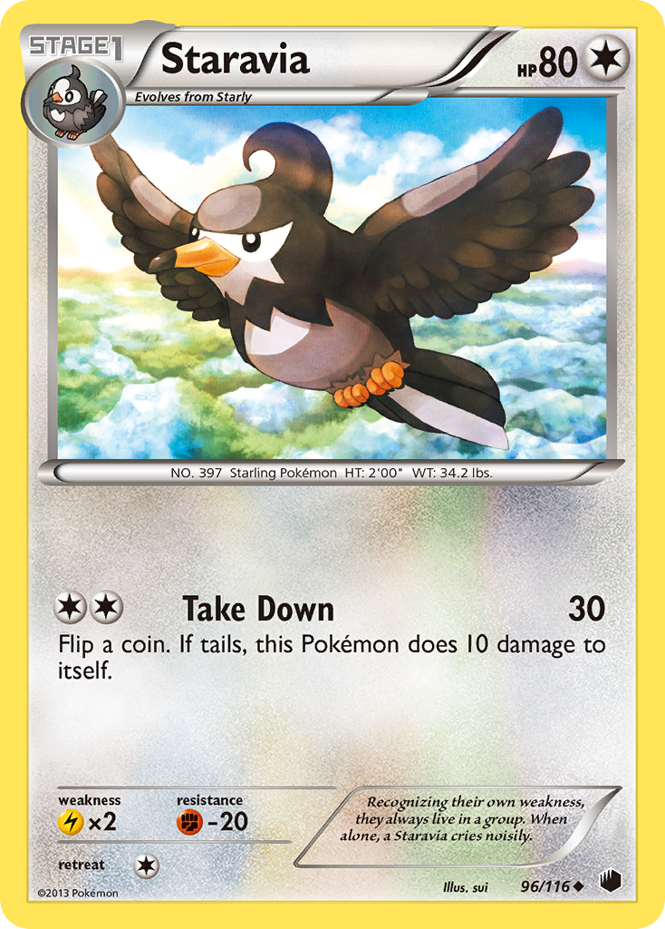 Staravia (96/116) [Black & White: Plasma Freeze] | Total Play