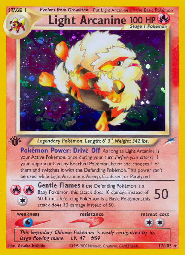 Light Arcanine (12/105) [Neo Destiny 1st Edition] | Total Play