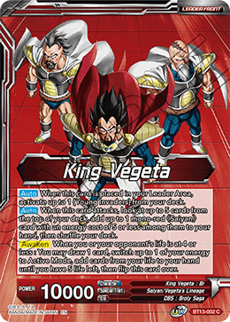 King Vegeta // King Vegeta, Head of the Saiyan Rebellion (Common) (BT13-002) [Supreme Rivalry] | Total Play