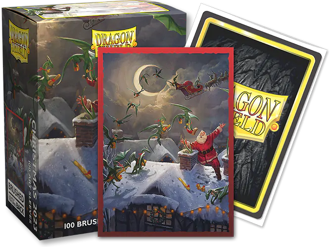 Dragon Shield: Standard 100ct Brushed Art Sleeves - Christmas (2023) | Total Play