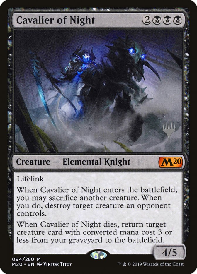 Cavalier of Night (Promo Pack) [Core Set 2020 Promos] | Total Play