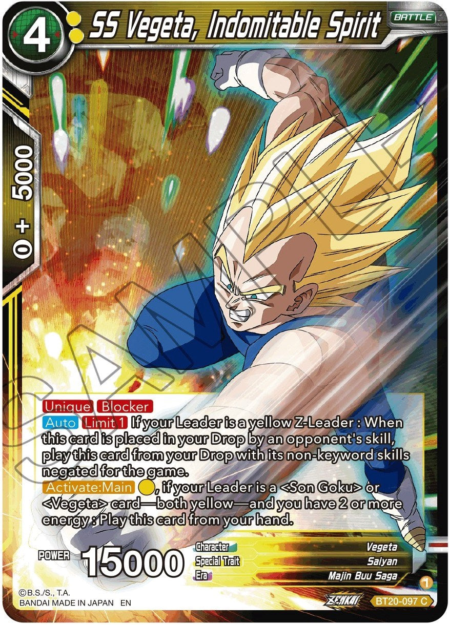 SS Vegeta, Indomitable Spirit (BT20-097) [Power Absorbed] | Total Play