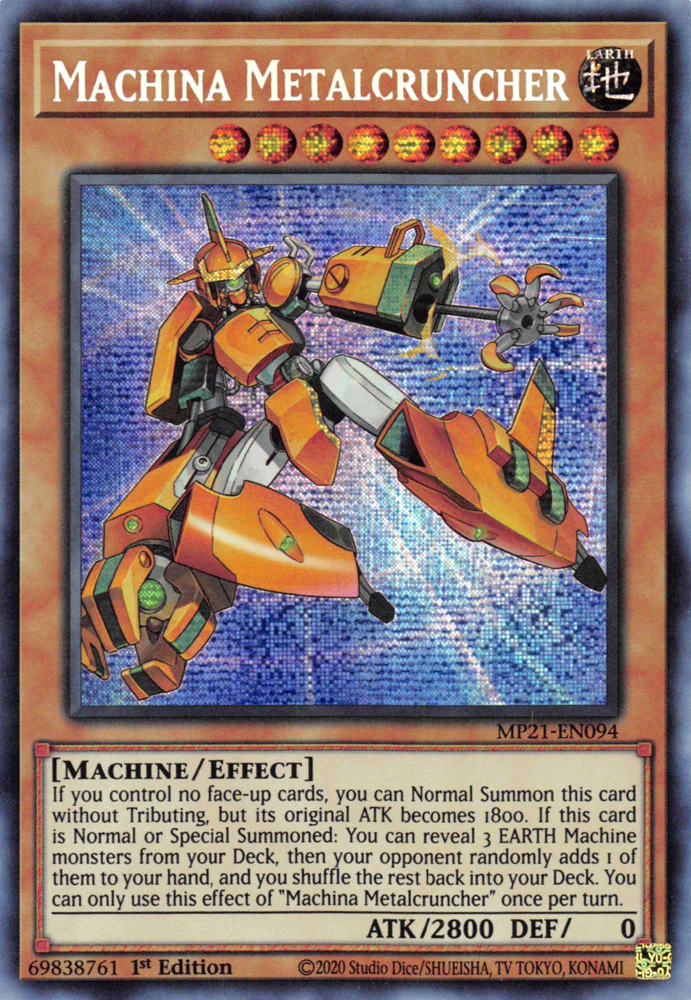 Machina Metalcruncher [MP21-EN094] Prismatic Secret Rare | Total Play