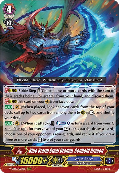 Blue Storm Steel Dragon, Genbold Dragon (V-SS05/022EN) [Premium Collection 2020] | Total Play