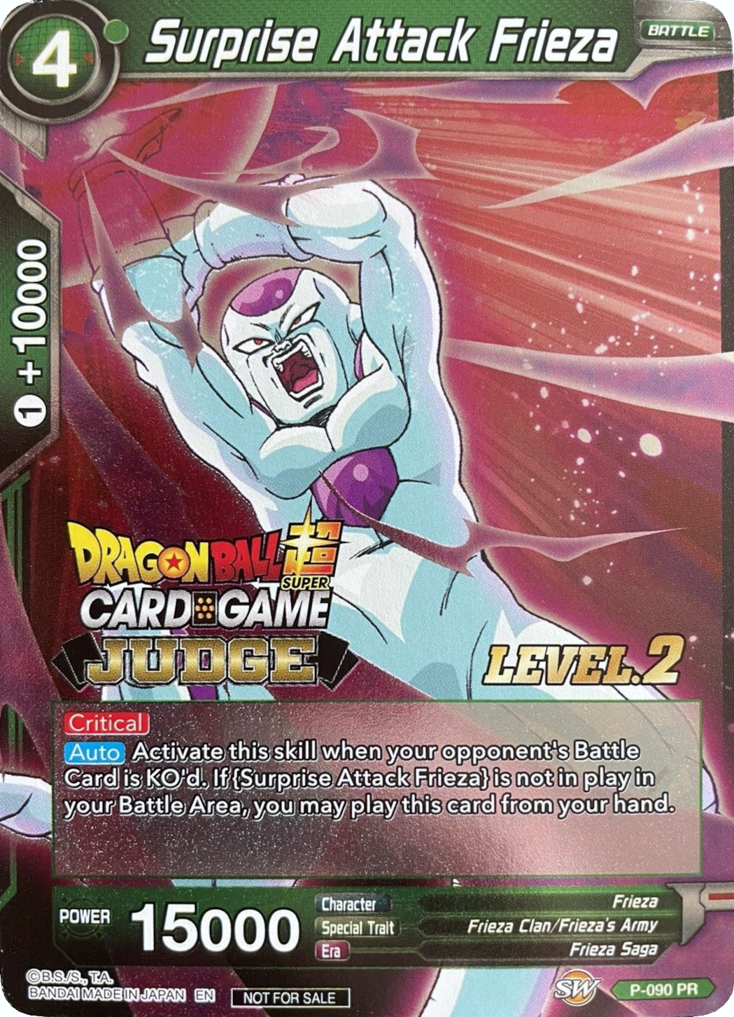 Surprise Attack Frieza (Level 2) (P-090) [Judge Promotion Cards] | Total Play