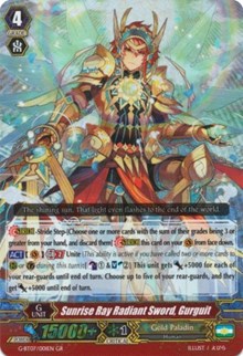 Sunrise Ray Radiant Sword, Gurguit (G-BT07/001EN) [Glorious Bravery of Radiant Sword] | Total Play