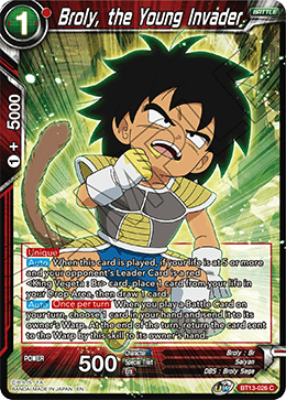 Broly, the Young Invader (Common) (BT13-026) [Supreme Rivalry] | Total Play