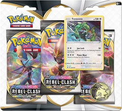 Sword & Shield: Rebel Clash - 3-Pack Blister (Rayquaza) | Total Play