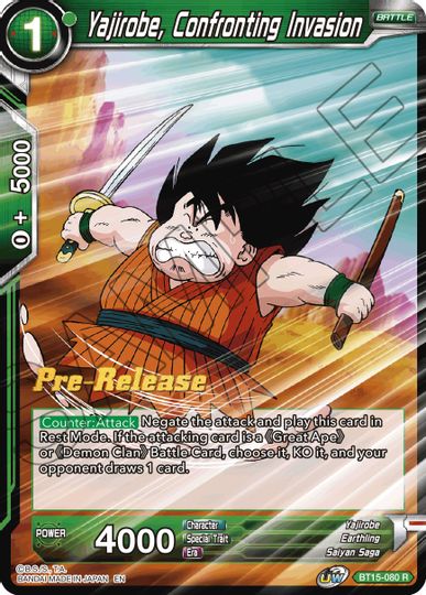 Yajirobe, Confronting Invasion (BT15-080) [Saiyan Showdown Prerelease Promos] | Total Play