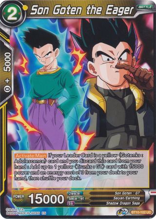 Son Goten the Eager (BT10-102) [Rise of the Unison Warrior] | Total Play