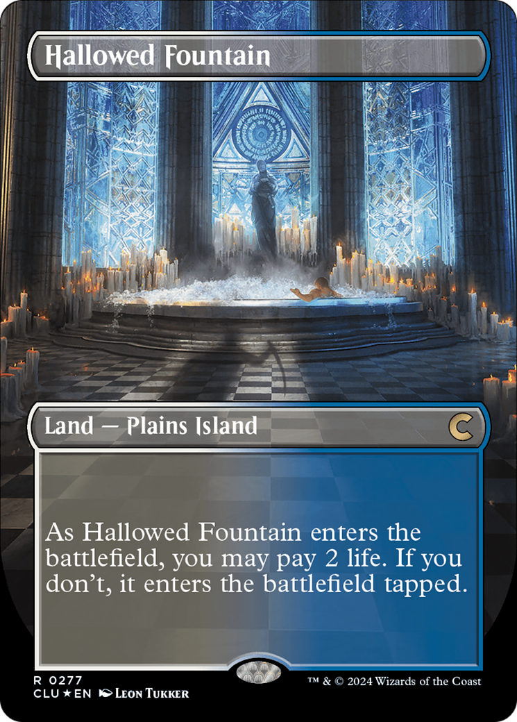 Hallowed Fountain (Borderless) [Ravnica: Clue Edition] | Total Play