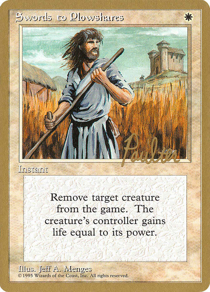 Swords to Plowshares (Preston Poulter) [Pro Tour Collector Set] | Total Play