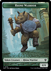 Thopter // Rhino Warrior Double-Sided Token [Murders at Karlov Manor Commander Tokens] | Total Play