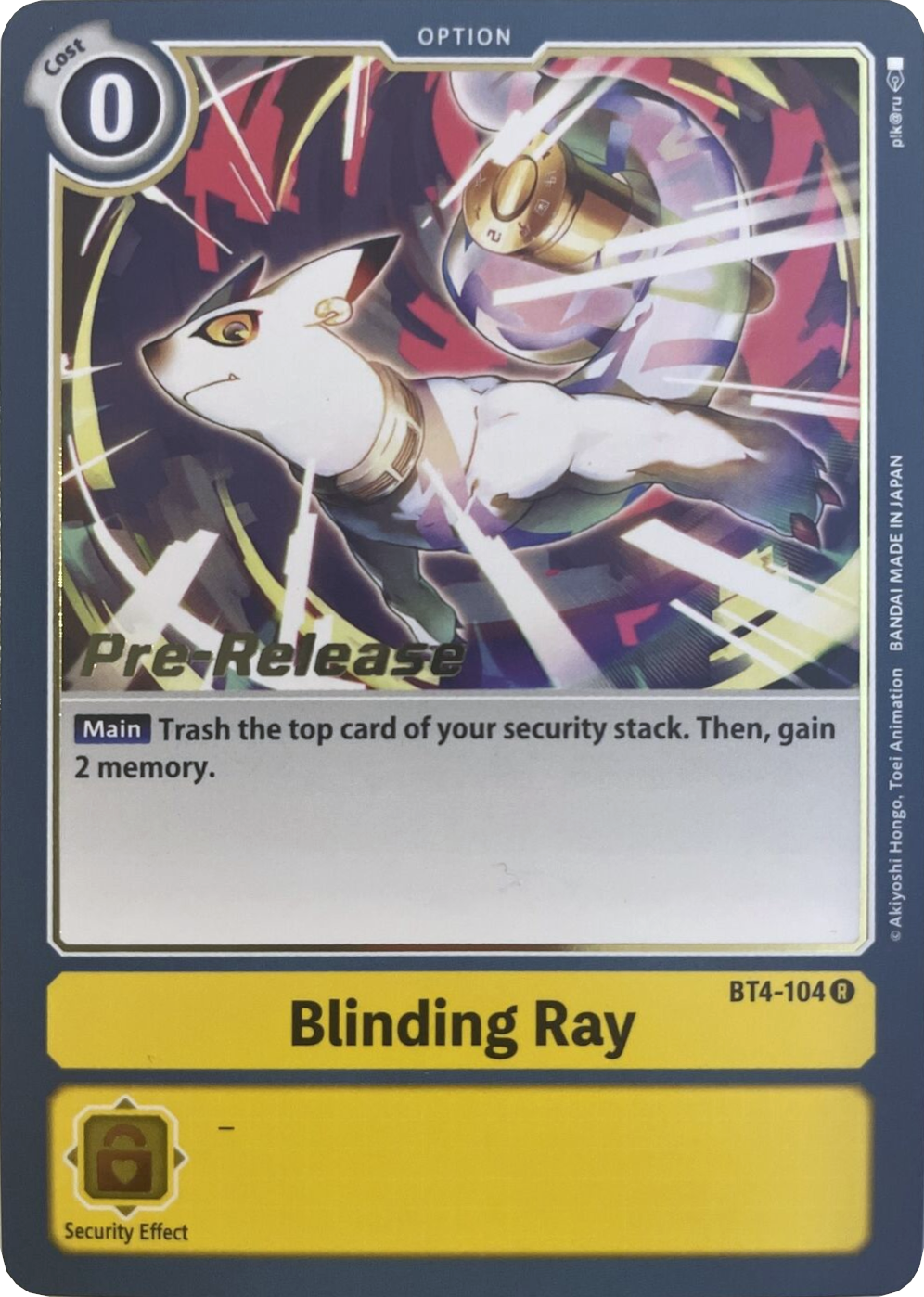 Blinding Ray [BT4-104] [Great Legend Pre-Release Promos] | Total Play