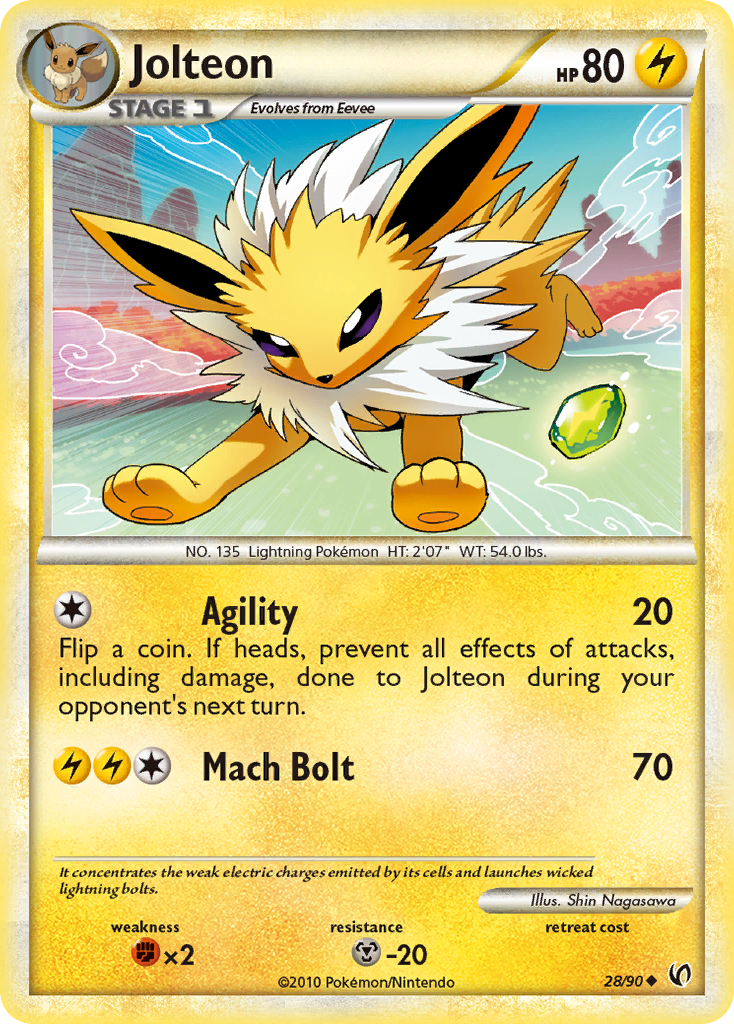 Jolteon (28/90) [HeartGold & SoulSilver: Undaunted] | Total Play