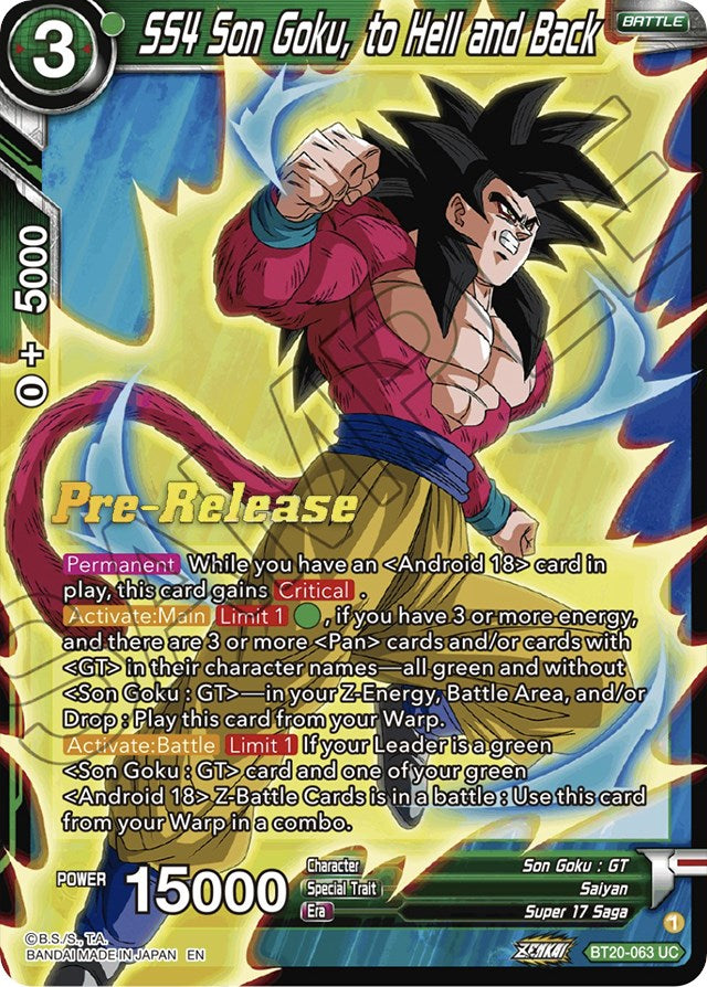 SS4 Son Goku, to Hell and Back (BT20-063) [Power Absorbed Prerelease Promos] | Total Play