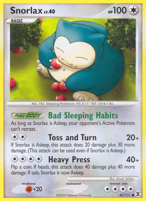 Snorlax (81/111) [Platinum: Rising Rivals] | Total Play