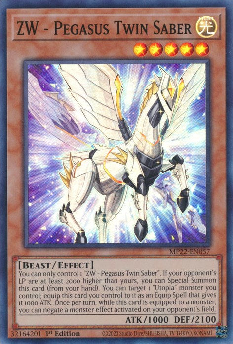 ZW - Pegasus Twin Saber [MP22-EN057] Super Rare | Total Play