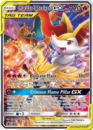 Charizard & Braixen GX (SM230) (Jumbo Card) [Sun & Moon: Black Star Promos] | Total Play