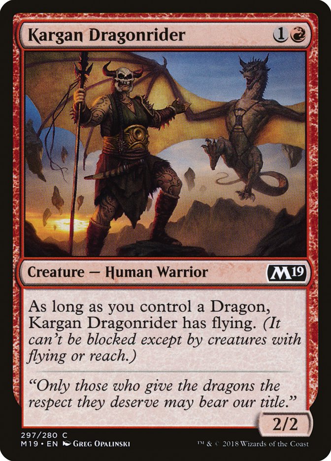 Kargan Dragonrider [Core Set 2019] | Total Play