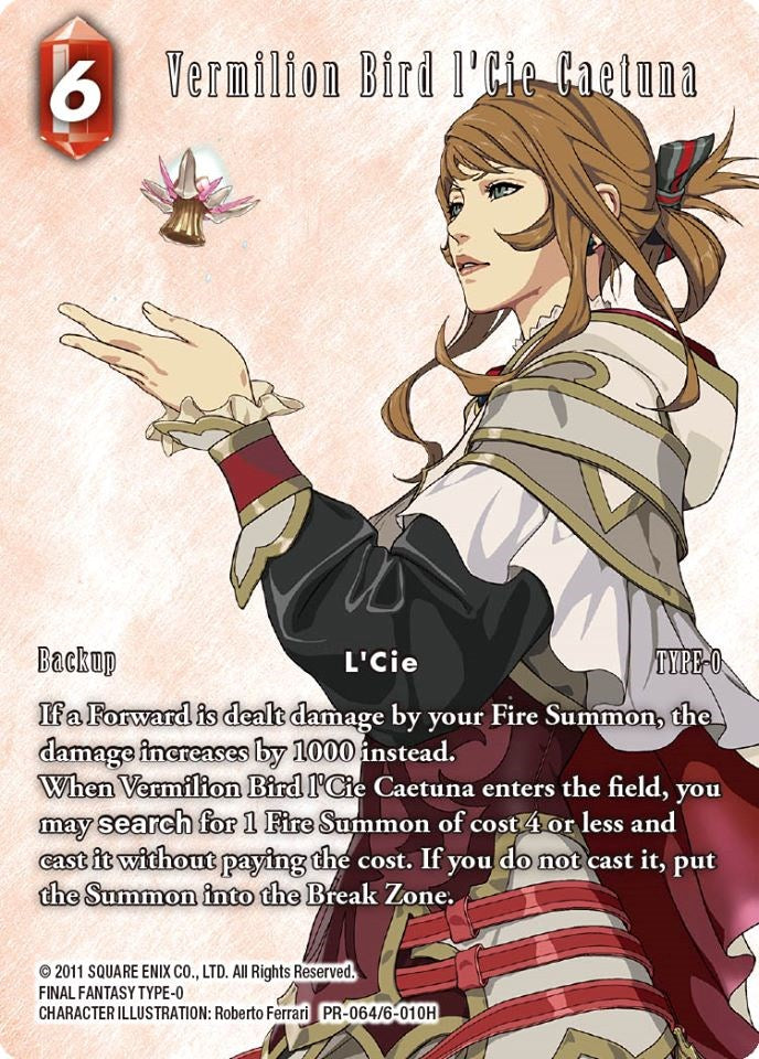 Vermilion Bird l'Cie Caetuna [Opus VI Promo Cards] | Total Play