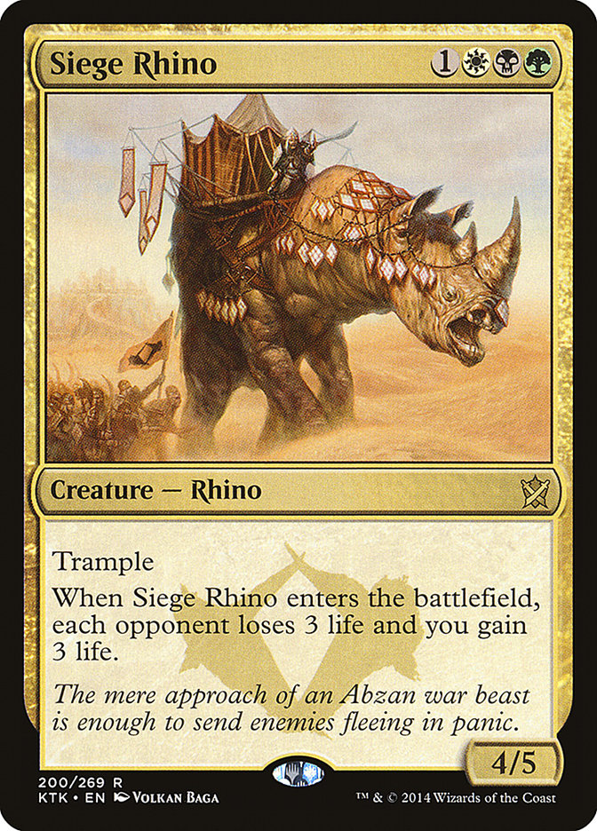 Siege Rhino [Khans of Tarkir] | Total Play