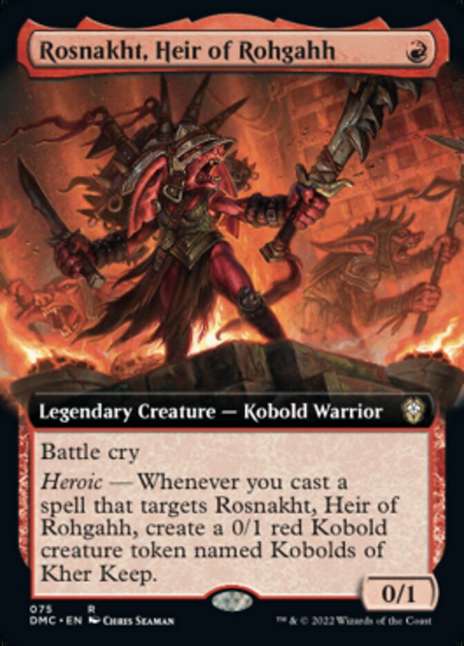 Rosnakht, Heir of Rohgahh (Extended Art) [Dominaria United Commander] | Total Play