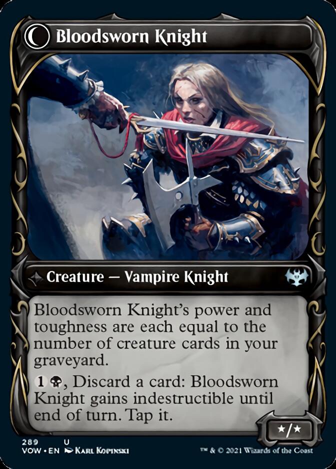 Bloodsworn Squire // Bloodsworn Knight (Showcase Fang Frame) [Innistrad: Crimson Vow] | Total Play