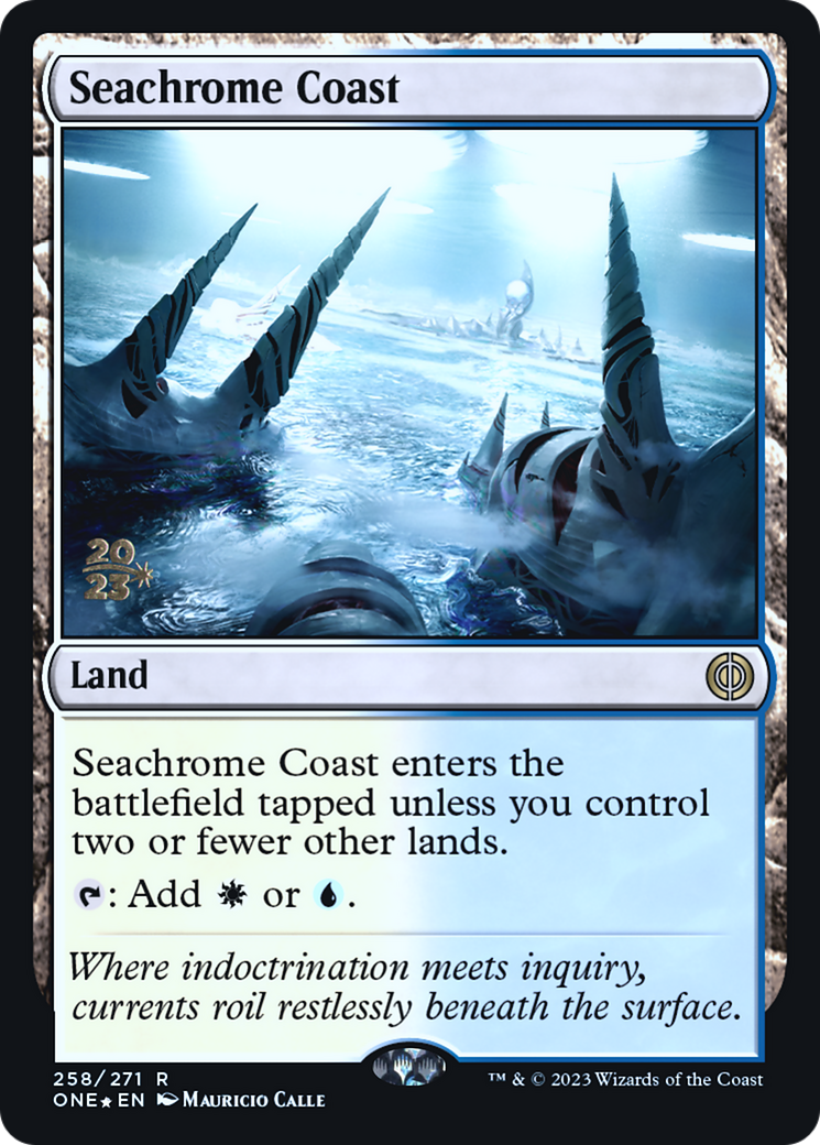 Seachrome Coast [Phyrexia: All Will Be One Prerelease Promos] | Total Play