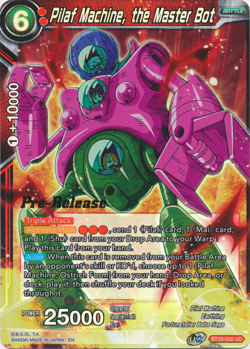 Pilaf Machine, the Master Bot (BT10-025) [Rise of the Unison Warrior Prerelease Promos] | Total Play