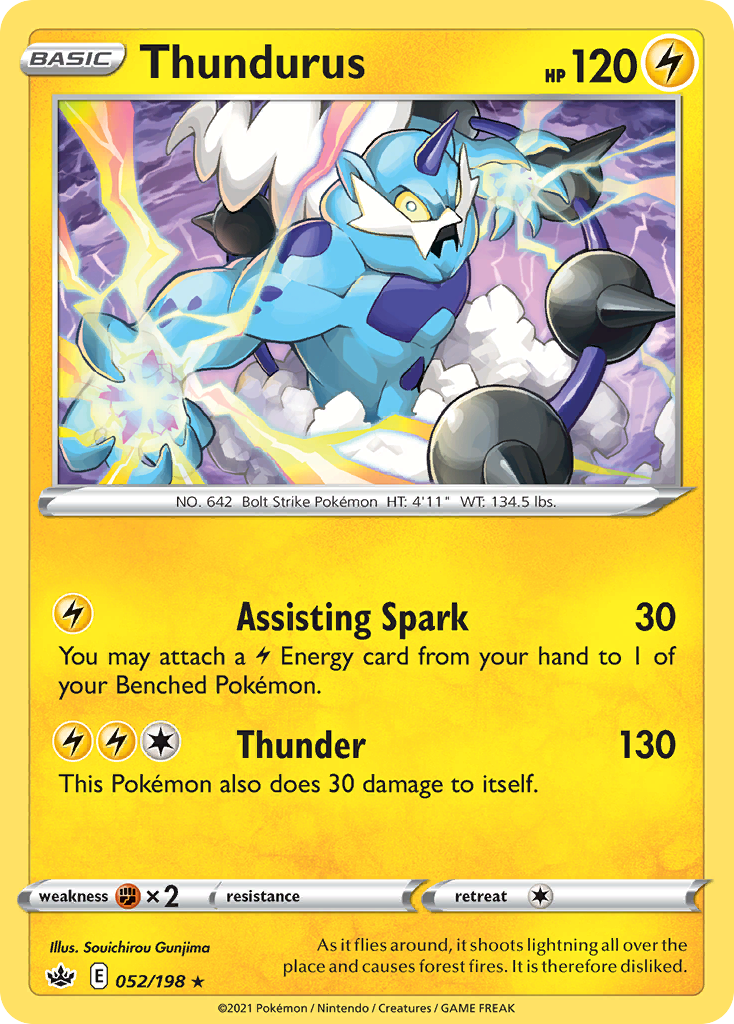 Thundurus (052/198) (Theme Deck Exclusive) [Sword & Shield: Chilling Reign] | Total Play