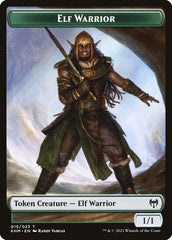 Elemental // Elf Warrior Double-Sided Token [Kaldheim Commander Tokens] | Total Play