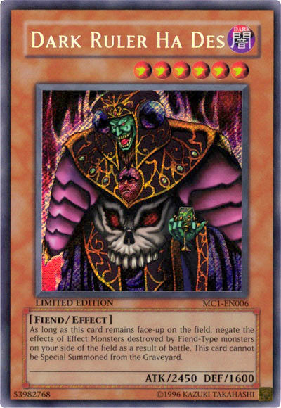 Dark Ruler Ha Des [MC1-EN006] Secret Rare | Total Play