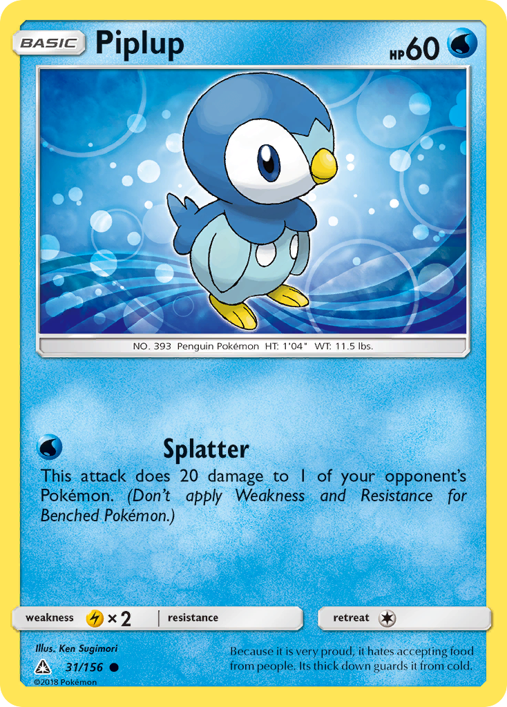 Piplup (31/156) [Sun & Moon: Ultra Prism] | Total Play