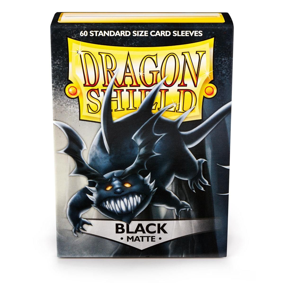 Dragon Shield: Standard 60ct Sleeves - Black (Matte) | Total Play