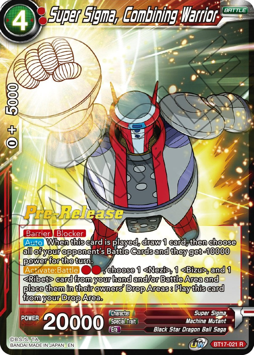 Super Sigma, Combining Warrior (BT17-021) [Ultimate Squad Prerelease Promos] | Total Play