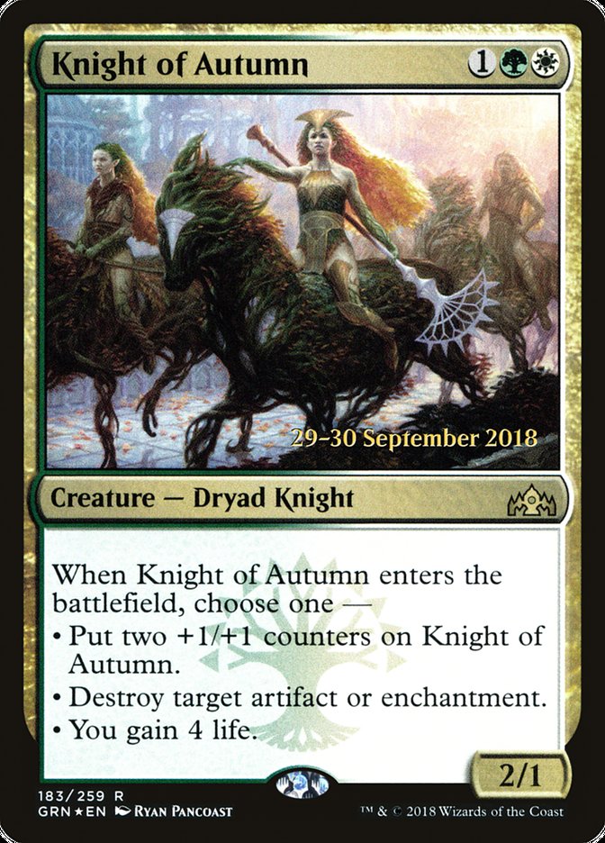 Knight of Autumn [Guilds of Ravnica Prerelease Promos] | Total Play