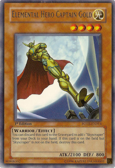 Elemental Hero Captain Gold [FOTB-EN014] Ultra Rare | Total Play