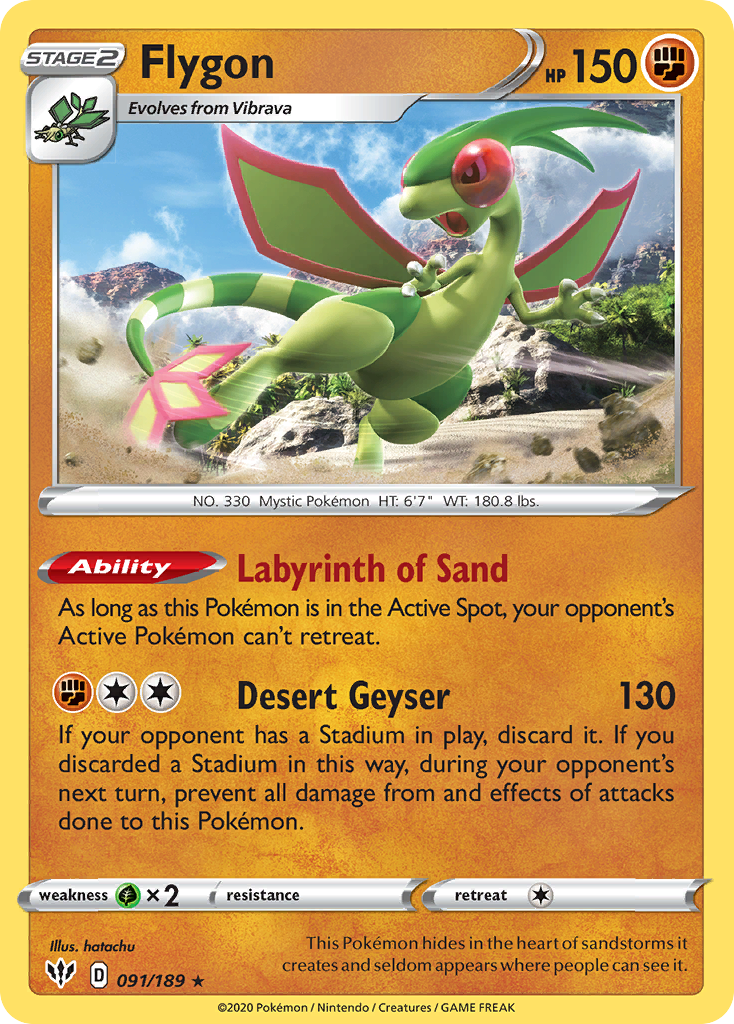 Flygon (091/189) [Sword & Shield: Darkness Ablaze] | Total Play