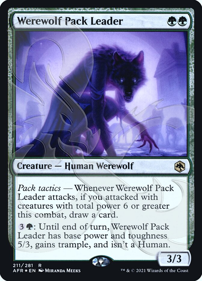 Werewolf Pack Leader (Ampersand Promo) [Dungeons & Dragons: Adventures in the Forgotten Realms Promos] | Total Play