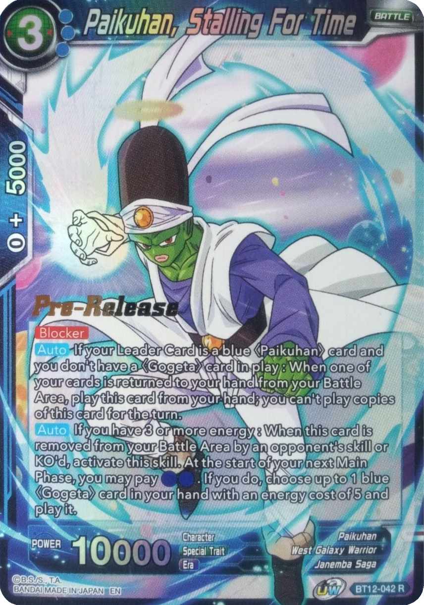 Paikuhan, Stalling for Time (BT12-042) [Vicious Rejuvenation Prerelease Promos] | Total Play