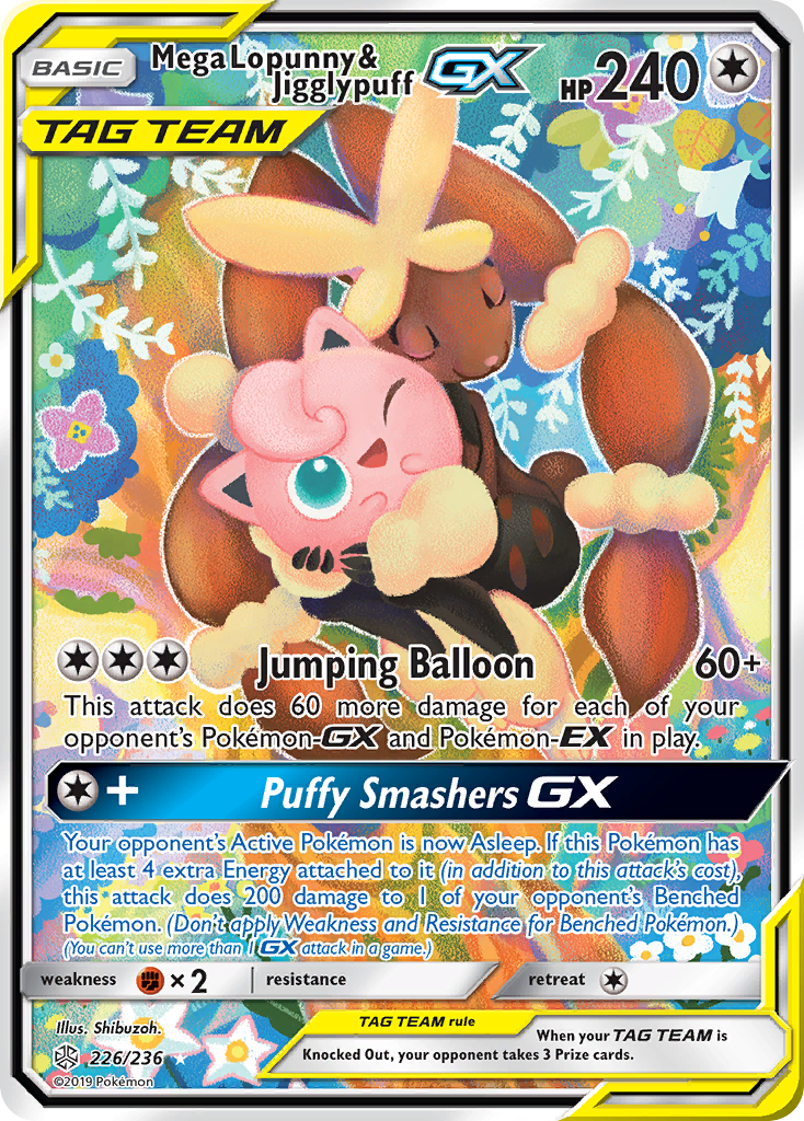 Mega Lopunny & Jigglypuff GX (226/236) [Sun & Moon: Cosmic Eclipse] | Total Play