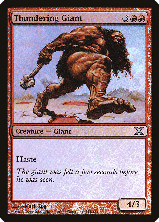 Thundering Giant (Premium Foil) [Tenth Edition] | Total Play