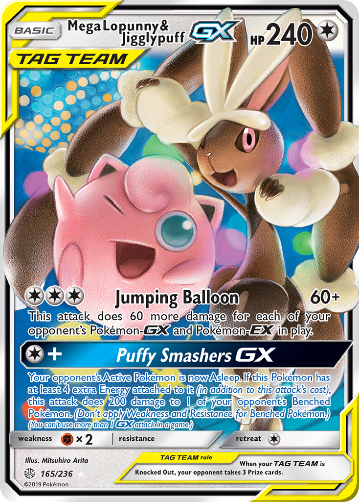 Mega Lopunny & Jigglypuff GX (165/236) [Sun & Moon: Cosmic Eclipse] | Total Play