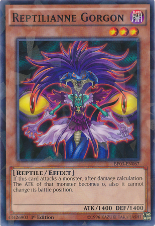 Reptilianne Gorgon [BP03-EN067] Shatterfoil Rare | Total Play