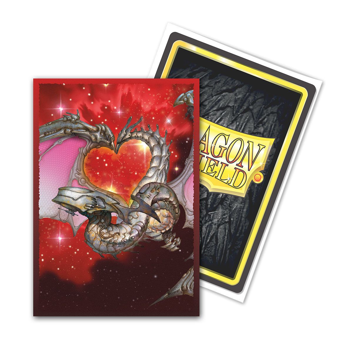 Dragon Shield: Japanese Size 60ct Brushed Art Sleeves - Valentine Dragons (2022) | Total Play