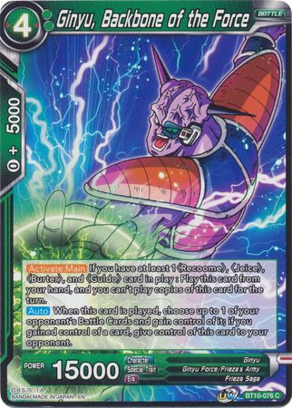 Ginyu, Backbone of the Force (BT10-076) [Rise of the Unison Warrior] | Total Play